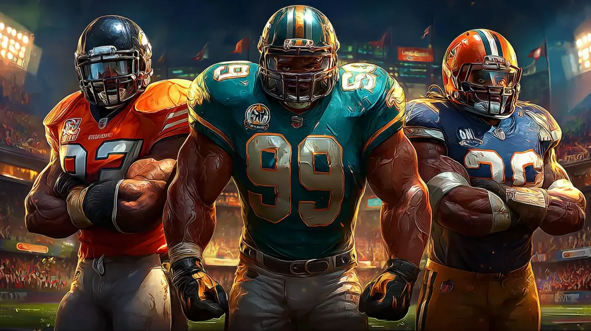 Bet on All NFL Action at JL16. A team of powerful American football players stands ready for the game, representing the thrilling, high-stakes betting opportunities you can find for the NFL at JL16.